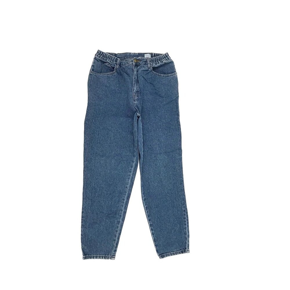 StonyBrook Relaxed Tapered Side Elastic Women's‎ size 12P Dark Blue Denim jeans